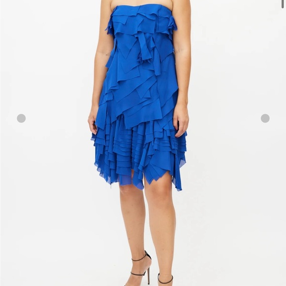 Reem Acra NWT sz 8 ruffle dress - Picture 2 of 6